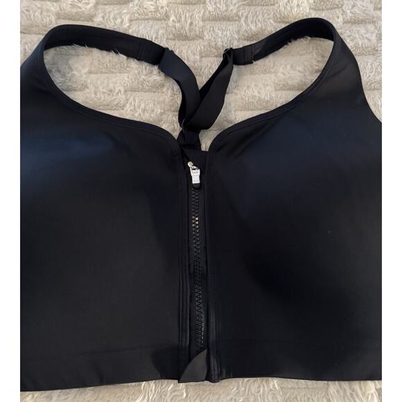 Athleta Advance Zip Front Bra Black 40D - Picture 5 of 6